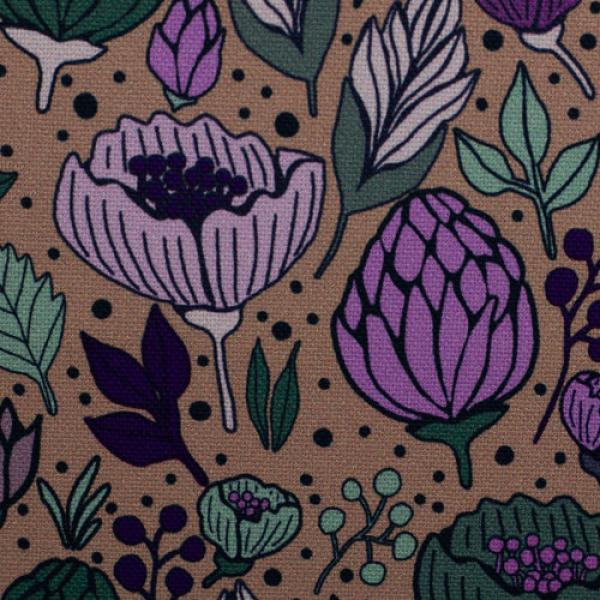 Canvas Garden Stories by Emjo Design Blumen auf Altrosa von Swafing